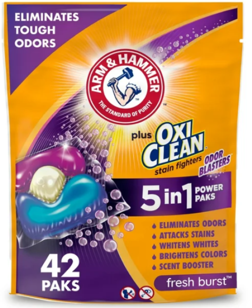 ARM & HAMMER+Oxi Clean Odor Blasters 'Fresh Burst' Laundry Detergent 42 Paks